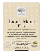 Load image into Gallery viewer, New Nordic Lion's Mane Plus 30 töflur