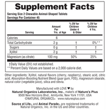 Load image into Gallery viewer, Animal Parade Magnesíum fyrir börn tuggutöflur 90 stk.