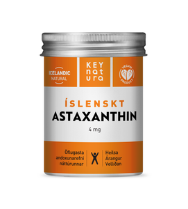 Íslenskt Astaxanthin 4 mg 60 perlur