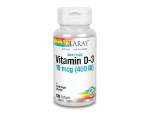 Solaray Vitamín D-3, 10 mcg (400IU) 120 hylki