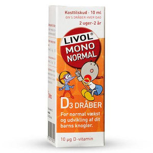 Livol D3 dropar fyrir börn 10 ml.