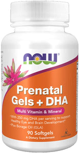 Now Prenatal Gels + DHA 90 hylki