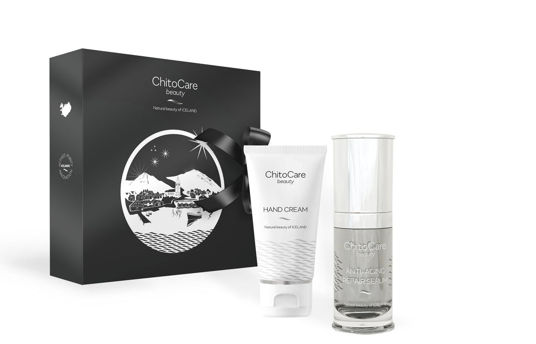 ChitoCare Gjafasett - Anti-Aging Repair Serum 30ml & Hand Cream 50ml
